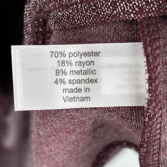 Lane Bryant Lurex Faux-Wrap Collar Midi Dress Deep Cranberry Size 30/32 NWT - Picture 11 of 11